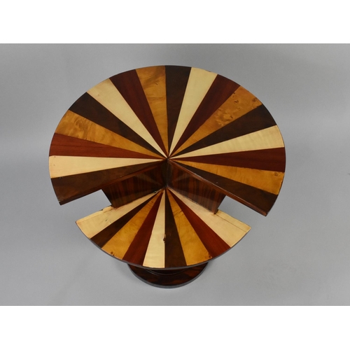 54 - A Reproduction Art Deco Specimen Wood Table of Circular Stepped Form with Tapering Support, 64.5cms ... 