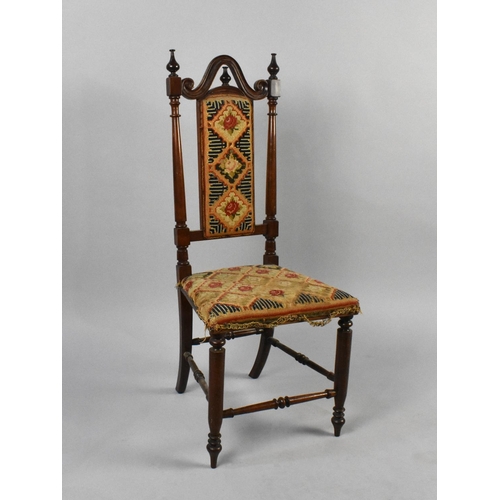 550 - A Victorian Mahogany Framed Tapestry Backed and Seated Child's Chair