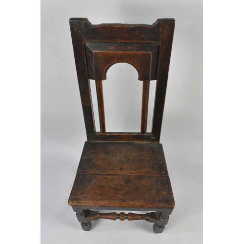 551 - An 18th/19th Century Oak Side Chair