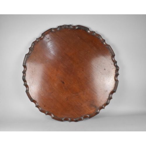 82 - A 19th Century Mahogany Pie Crust Circular Tray Top, 79cms Diameter