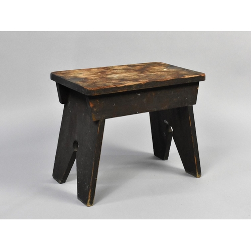 98 - A Vintage Stool, 37x22.5x30.5cms High