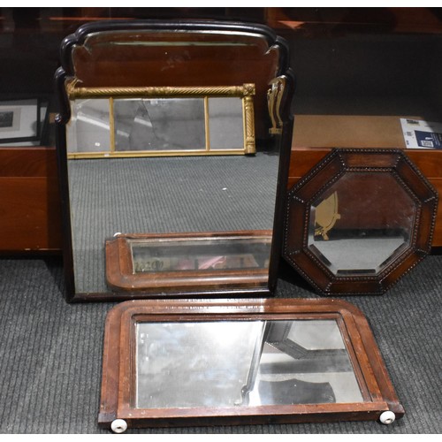 265 - Three Early 20th Century Mirrors to comprise Octagonal Example Etc