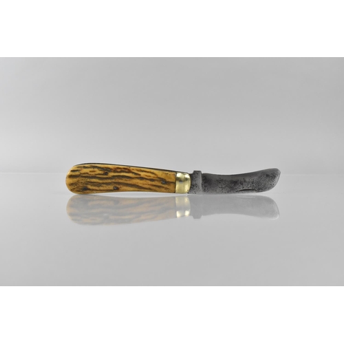 14 - A Vintage Horn Handled Pruning Knife by Humphreys Radiant of Sheffield, 18cm Long when Open and 10cm... 