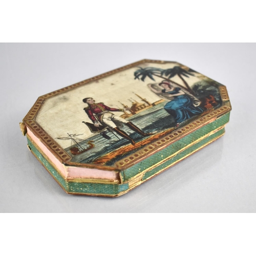 27 - An 18th Century Anglo Indian Colonial Box of Rectangular Form, The Lid with Painted Silk Panel Under... 