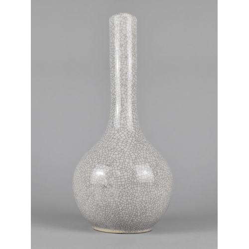 248 - A Chinese Crackle Glazed Bottle Vase, 32cms High