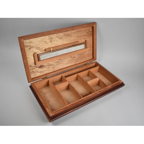 148 - A Mid/Late 20th Century Cigar Humidor, Empty, 45cms Wide