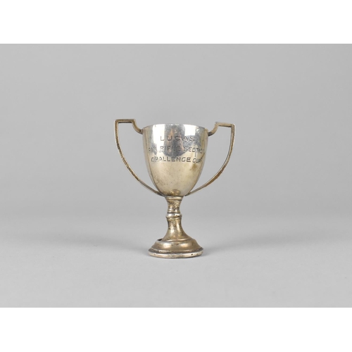 18 - A Small Silver Trophy, Inscribed 'Lucas Air Rifle Section Challenge Cup, Finalist 1930, G.4 E.B Smit... 