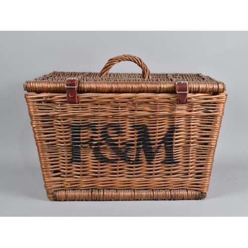 180 - A Wicker Fortnum and Mason Hamper, 44x27cms High