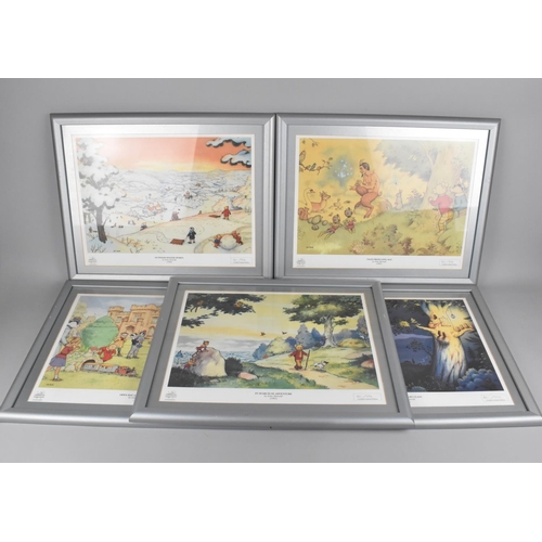 193 - Five Framed Limited Edition Rupert John Harrold Prints to include Nutwood Night Class, In Search of ... 