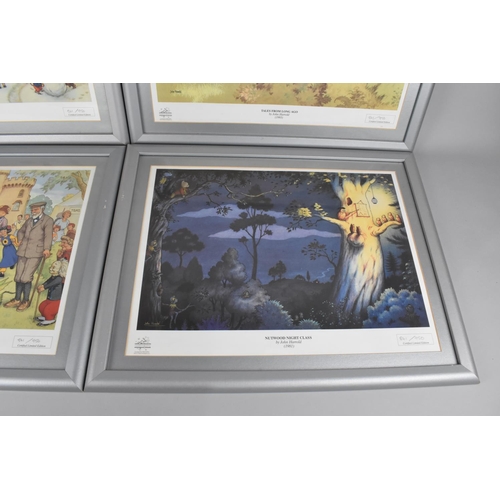 193 - Five Framed Limited Edition Rupert John Harrold Prints to include Nutwood Night Class, In Search of ... 