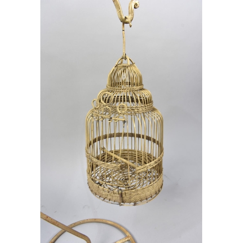 207 - A Wrought Metal Birdcage on Stand