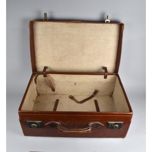 225 - A Vintage Leather Travelling Case, 60cms Wide