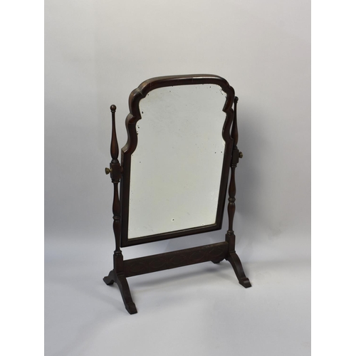 230 - A Late Victorian Mahogany Framed Swing Dressing Table Mirror, 61cms High, Spindle Supports