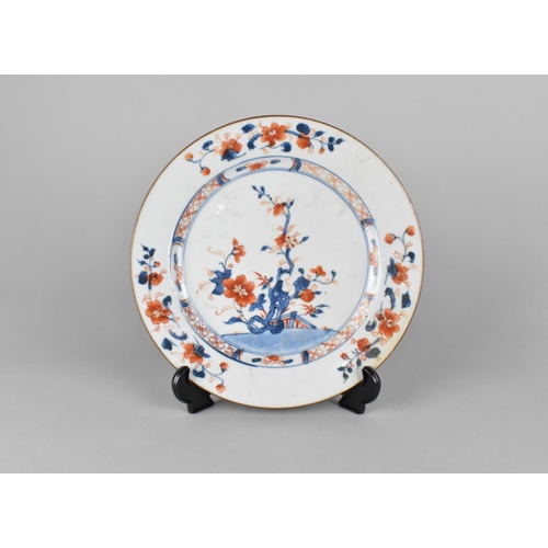 259 - A Chinese Qing Dynasty Porcelain Plate, 18th Century, Decorated in the Imari Palette with Chrysanthe... 