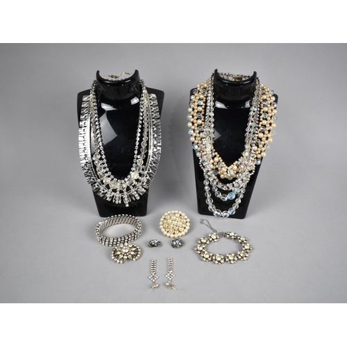 274 - A Collection of Various Nice Quality Vintage Paste, Glass and Faux Pearl Jewellery