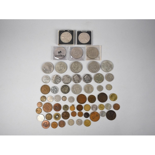 284 - A Collection of Various Vintage English and Foreign Coinage to comprise Crowns, Chinese Coin, Copper... 