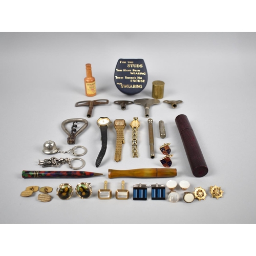 285 - A Collection of Various Curios to comprise Wrist Watches, Corkscrew, Novelty Whyte and Mackays Bottl... 