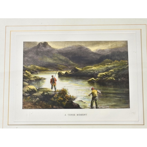 300 - A Set of Four Framed Fishing Prints, Choosing the Fly, 'Casting The Fly', 'A Tense Moment' and 'Weig... 