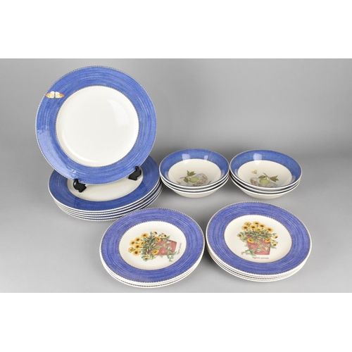 303 - A Wedgwood Sarah's Garden Dinner Set to Comprise Six Large Plates, Seven Side Plates and Six Bowls