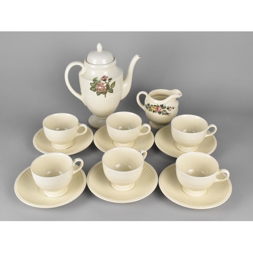 306 - A Wedgwood Edme Tea Set to Comprise Pot, Milk Jug, Six Cups and Six Saucers