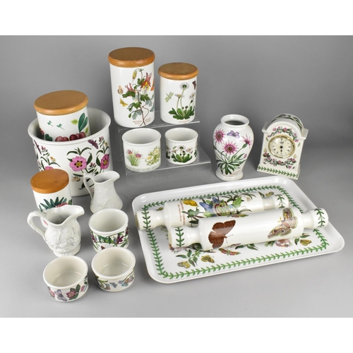 313 - A Collection of Portmeirion China to Comprise Large Pot, Storage Jars, Rolling Pins etc