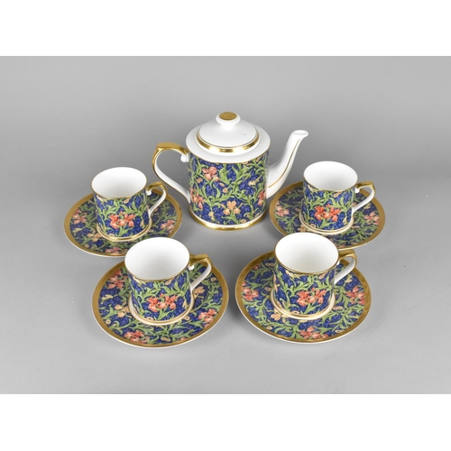 318 - A Victoria & Albert Museum Nikko Company William Morris Iris Pattern Tea Set to Comprise Four Cups, ... 