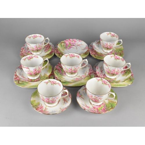 319 - A Royal Albert Blossom Time Tea Set to comprise Seven Cups, Six Side PLates and Eight Saucers