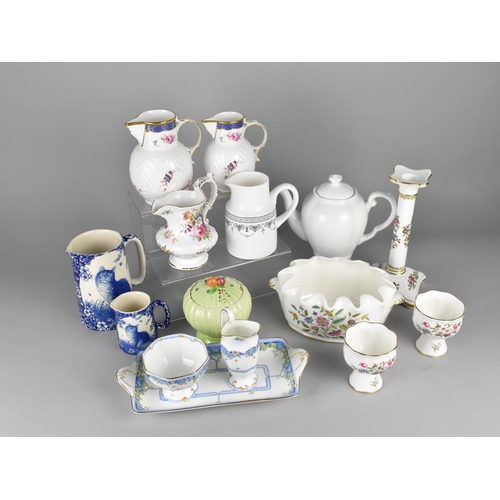 320 - A Collection of Various Ceramics to Comprise Minton Twin Handled Bowl, Coalport Mask Head Jugs, Blue... 