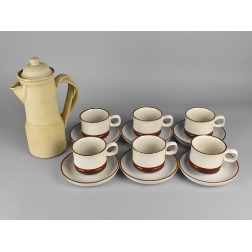 326 - A Denby Stoneware Coffee Set Together with a Studio Pottery Coffee Pot