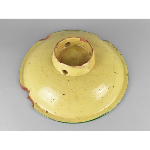 339 - An Early 20th Century Israeli Glazed Pottery Charger, 25.5cms Diameter, Condition Issues