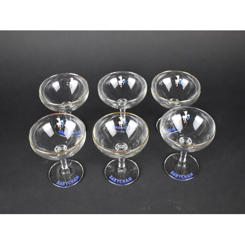 356 - A Set of Six Babycham Glasses