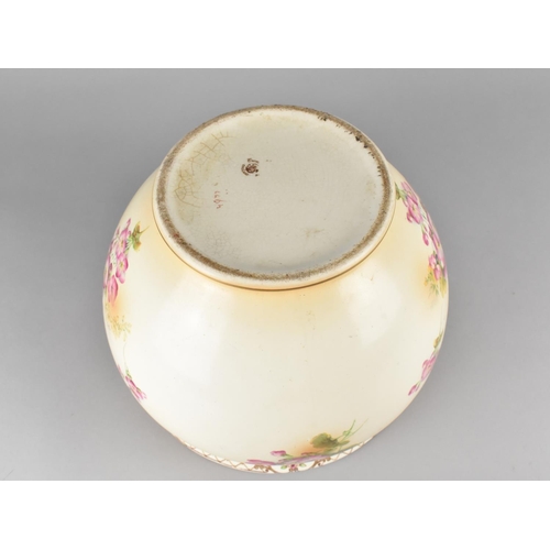 369 - A Blush Ivory Style Decorated Jardiniere