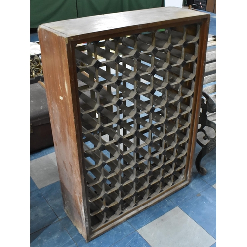 433 - A Vintage 70 Bottle Wine Rack, 75cms Wide and 154cms High