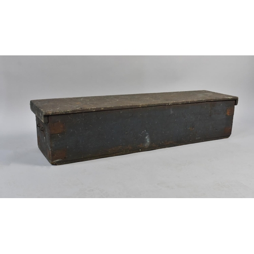 440 - A Late 19th/Early 20h Century Stained Pine Croquet Game Box, 106cms Wide