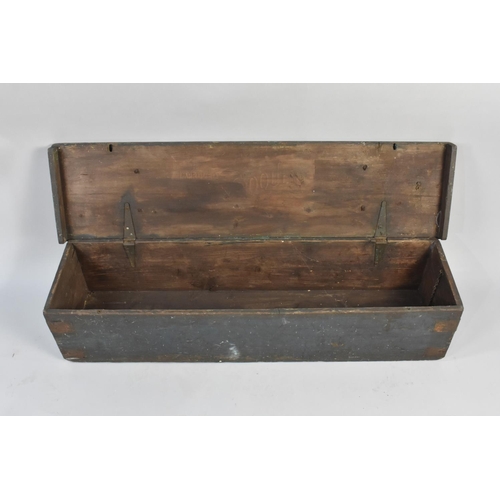 440 - A Late 19th/Early 20h Century Stained Pine Croquet Game Box, 106cms Wide