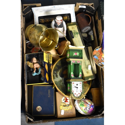 462 - A Collection of Various Sundries to include Trainware, Easter Egg box, Vintage Slide Rule, Coronatio... 