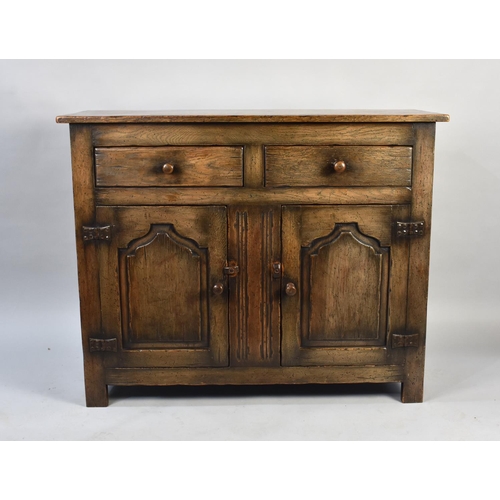 478 - A Mid 20th Century Oak Sideboard with Two Drawers over Panelled Doors to Shelved Cupboard Base, 106c... 