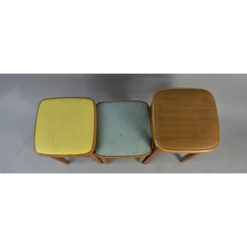 480 - Three Mid 20th Century Kitchen Stools, Tallest 63cms High