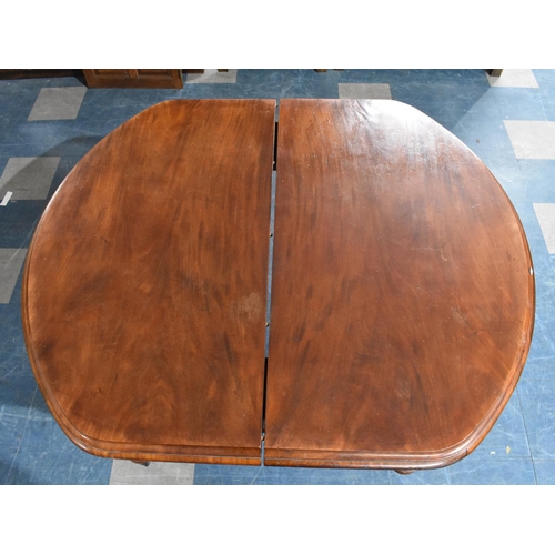 483 - A Late Victorian Mahogany Pull Out Dining Table having Three Extra Leaves Extending to 344cms by 120... 