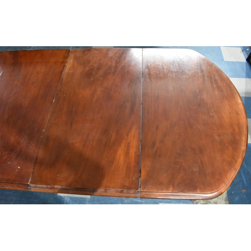 483 - A Late Victorian Mahogany Pull Out Dining Table having Three Extra Leaves Extending to 344cms by 120... 