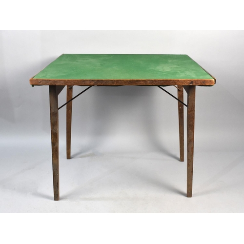 496 - A 20th Century Folding Leg Whist Table, 76cms Square