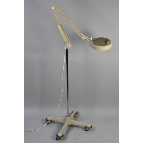 505 - A Mid 20th Century Luxo Adjustable Work Lamp on Stand with Castors