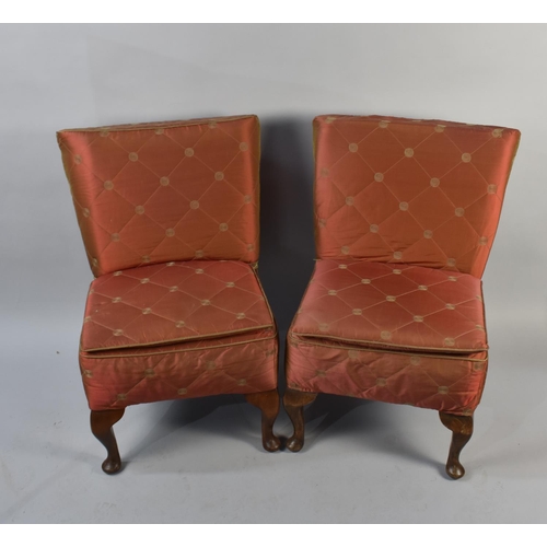 509 - A Pair of Vintage Upholstered Side Chairs