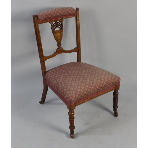 511 - An Inlaid Edwardian Ladies Nursing Chair