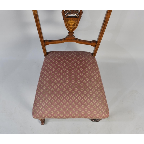 511 - An Inlaid Edwardian Ladies Nursing Chair