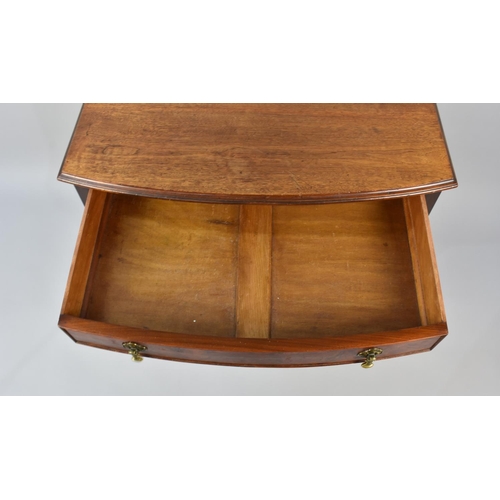 63 - A Mahogany Side Table on Shell Moulded Cabriole Supports Having Single Long Drawer, 76x48x51.5cms Hi... 