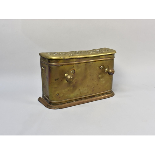 84 - A Late 19th Century Brass Footman having Pierced Top, 'Home Sweet Home', Two Ball Knobs to Front, 43... 