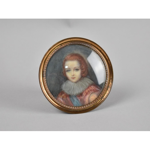 89 - A Hand Painted Easel Backed Miniature of Maiden in Bonnet together with a Smaller Example, Both on C... 