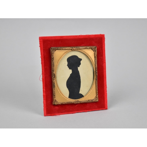 90 - A Collection of Various Gilt Metal Framed Daguerreotypes together with a Framed 19th Century Silhoue... 