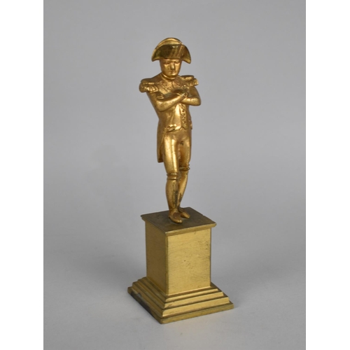 92 - A Bronze Study of Napoleon on Plinth Base, 18cms High